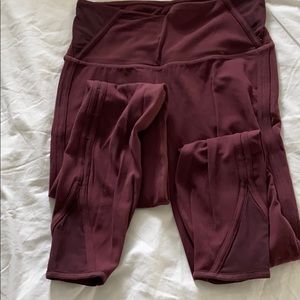 Athleta maroon leggings